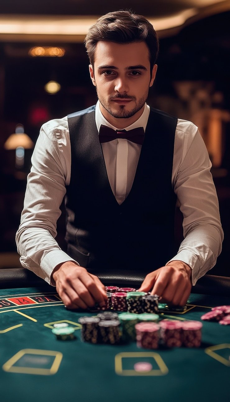Meja Teen Patti dengan dealer profesional gacor 69
